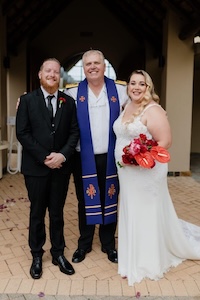 Wedding ceremony by Dr. Gerrit Rademeyer in Rawsonville