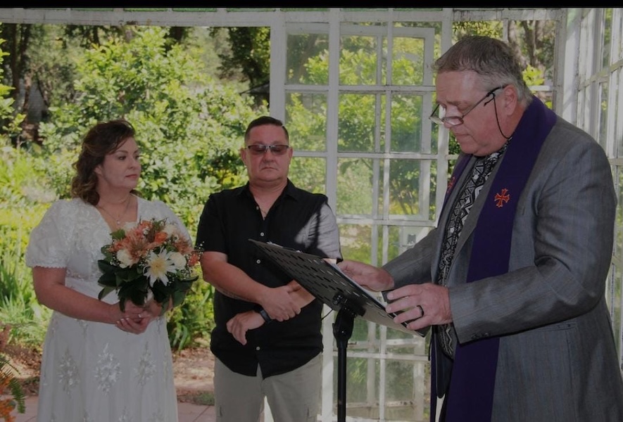 Wedding ceremony by Dr. Gerrit Rademeyer in Rawsonville
