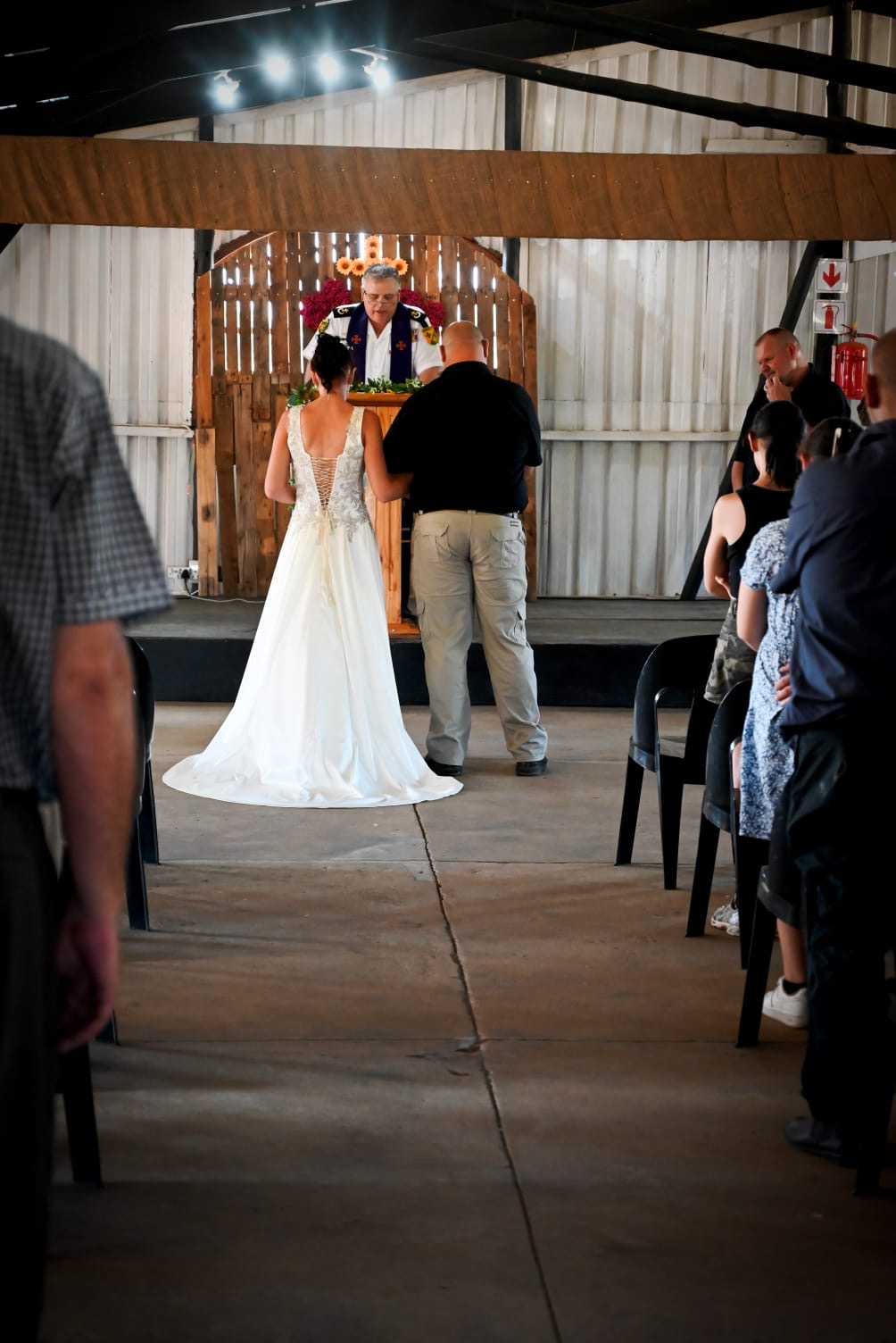 Wedding ceremony by Dr. Gerrit Rademeyer in Rawsonville